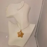 Gold glitter Star “Cancer” necklace