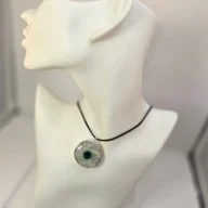 Green flower necklace
