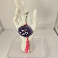Purple geode shaker keychain